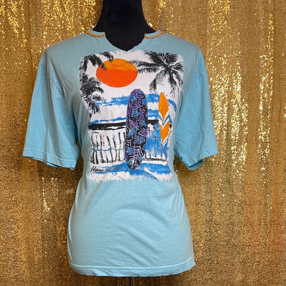 Maui and Sons Aqua Surf Graphic Tee